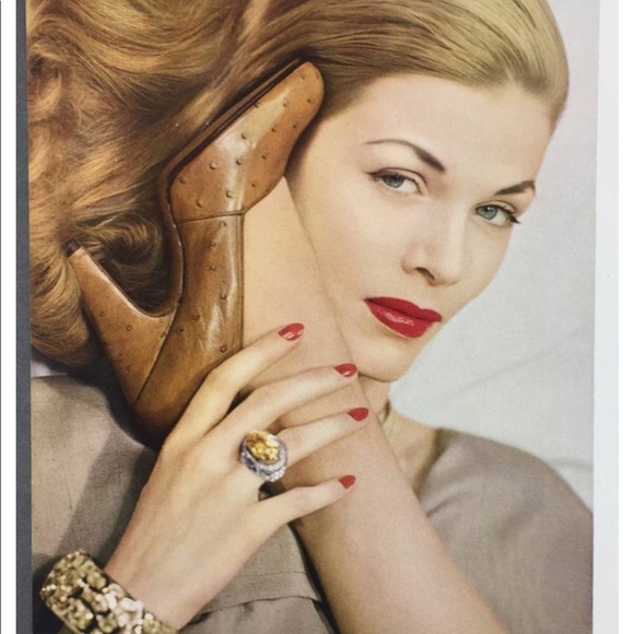 ! 1 Page/2 sides from VTG 1951 Photo Book, Model with Shoe, View of Hudson River - Picture 3 of 4